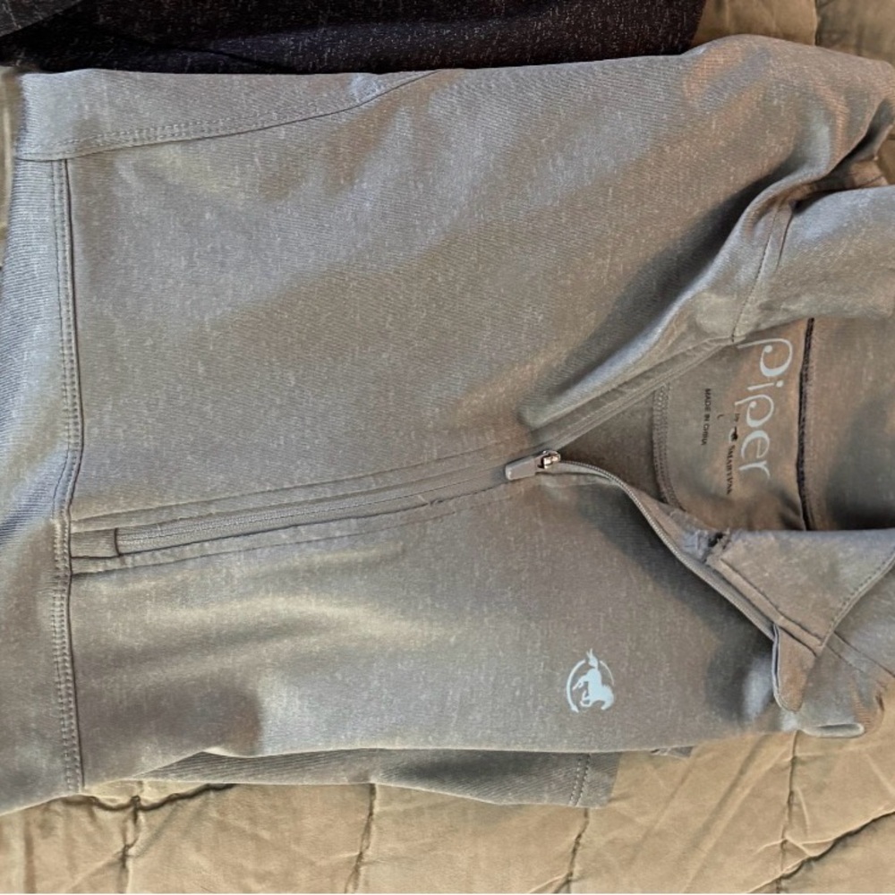 Piper Charcoal Quarter-Zip Top